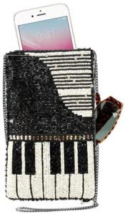 Well Played Beaded Piano Crossbody phone Bag